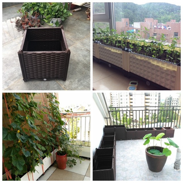 ພືດຜັກໃນຄົວເຮືອນ pot balcony ສີ່ຫລ່ຽມມຸມສາກຂະຫນາດໃຫຍ່ພິເສດນອກຫ້ອງປູກຜັກຫ້ອງຄົວເຮືອນພາດສະຕິກດອກ pot trough