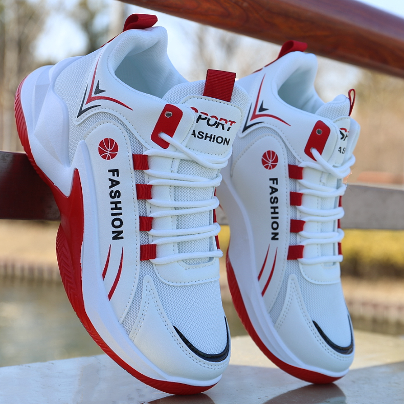 Brand Qiao Zhou Men's Shoes 2026 Summer New High-Top Sneakers Mesh Breathable Sports Shoes Men's Non-Slip Running Shoes