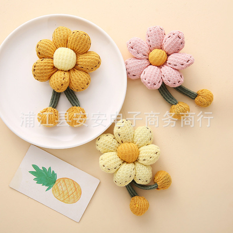 Handmade fabric flower sunflower brooch decoration material headgear card shoes socks bag DIY accessories clothing accessories - Taobao