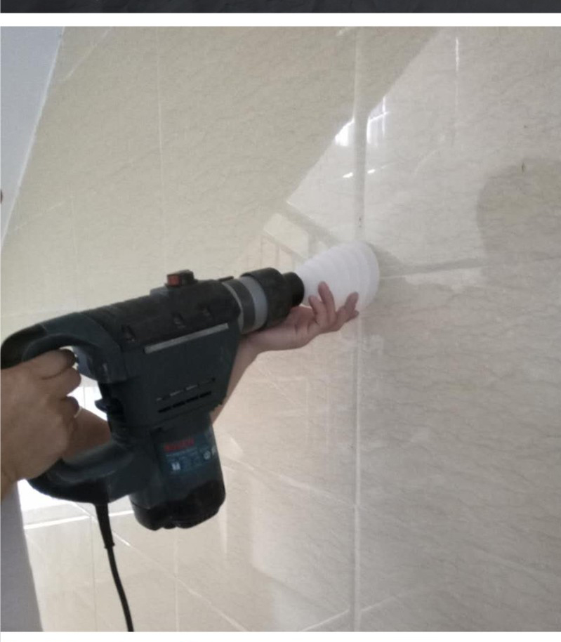 máy khoan mini cầm tay Búa bụi phủ điện vào bát tro tác động khoan Dụng cụ điện chống bụi cốc để chặn bụi Gửi 4 tạp dề giá máy khoan pin