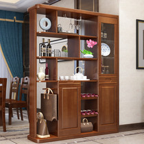 Door entrance cabinet barrier living room partition Hall Cabinet modern simple double-sided Chinese solid wood wine cabinet light luxury screen