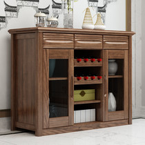 Solid wood sideboard modern minimalist tea cabinet walnut shelf restaurant Tea Table storage wine cabinet