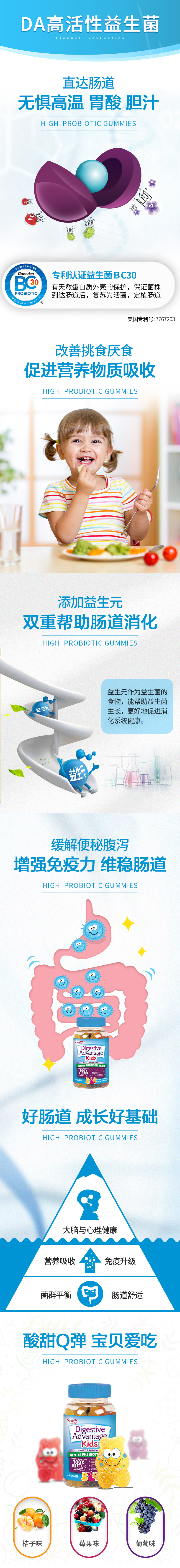临期清仓 美国Schiff旗下 DA 儿童/成人活性益生菌软糖 65粒 促消化缓解便秘 图7