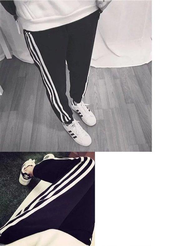 Mùa thu và mùa đông Sinh viên Hàn Quốc ba thanh quần thể thao nữ chân mỏng phần quần lỏng quần dài quần mỏng quần harem giản dị quần nữ cá tính