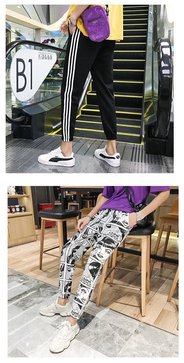Ins siêu lửa mùa hè thủy triều quốc gia thương hiệu dụng cụ ban đầu hip hop hip-hop quần short nam Nhật Bản màu sắc khâu chín quần quần kaki nam