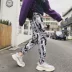 Bf phong cách Harajuku quần âu trẻ trung quần thời trang nam 2018 hè mới sọc chín điểm thể thao