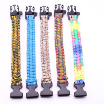 Bracelet à cordes à sept coeurs Bracelet à corde tressée détachable Bracelet en cordage pour la survie en cas durgence souvenirs 25cm