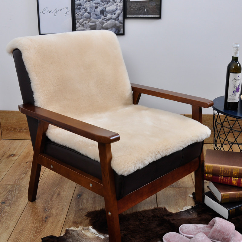 Jupark Australian pure wool sofa cushion European style red wood winter thickened leather sofa cushion floating window cushion rug set to do