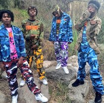 Camouflage adjustable trousers military Wind Street dance INS Net red wild High Street camouflage trousers loose trend pants