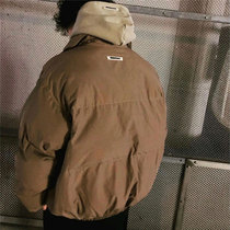 fg essentials fog fear of god double thread autumn winter padded tide bread coat