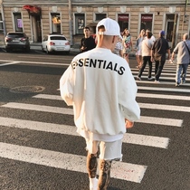 fg essentials fog fear of god double thread reflective letter embroidery round neck sweater long sleeve tide