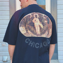 Kanye Kanye Jesus is King surrounding west Pope high collar FOG High Street T-shirt three gods tide short sleeves