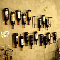 loft creative bar retro red wine rack wall-mounted home restaurant wall pendants wall hanging accessories wall decorations