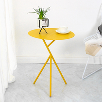 Nordic Simplicity Joins Iron Art Edge A Few Tea Table Small Round Table Creative Bedroom Bedside Corner A Few Photo Props Can Be Removable