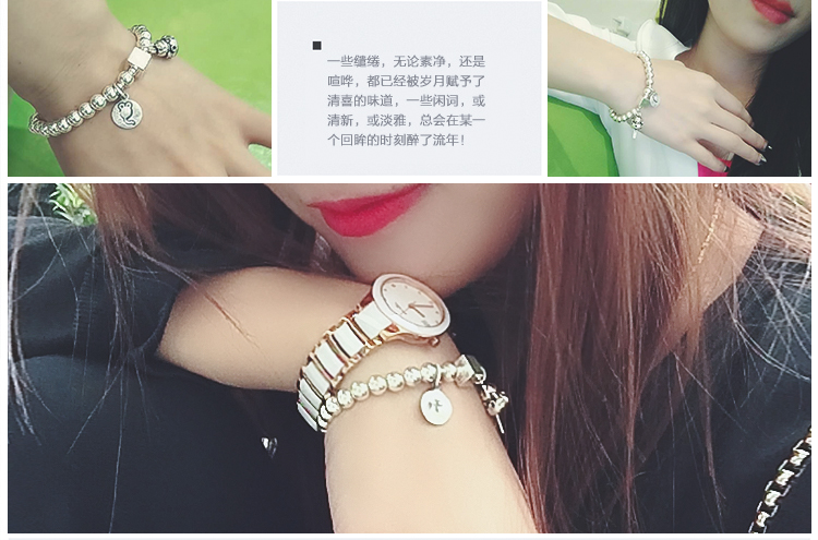 990 sterling bạc vòng đeo tay nữ Sen đơn giản đơn giản bead cung điện chuông hoàng đạo may mắn mèo tùy chỉnh vòng chân chuyển hạt trang sức