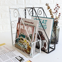 Sheri Nordic Wind Minimalist Iron Art Desktop Containing Shelf Document Box Information Containing Shelf Magazine Containing box Q