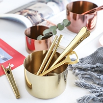 Sheri Nordic Wind brass Color Stainless Steel Table storage tank Home Residence Ornaments Pendulum small flower arrangement bottle Q