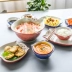 Sheri Nhật Bản dễ thương bộ đồ ăn bằng gốm tại nhà ăn bát cơm bát nước sốt bát đĩa ăn sáng đĩa lớn bát súp Đồ ăn tối