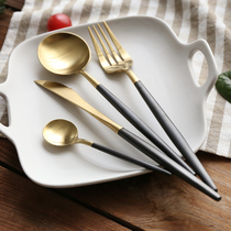 Sherry high-grade gift brushed stainless steel Western tableware four-piece set Steak main knife Dessert fork spoon