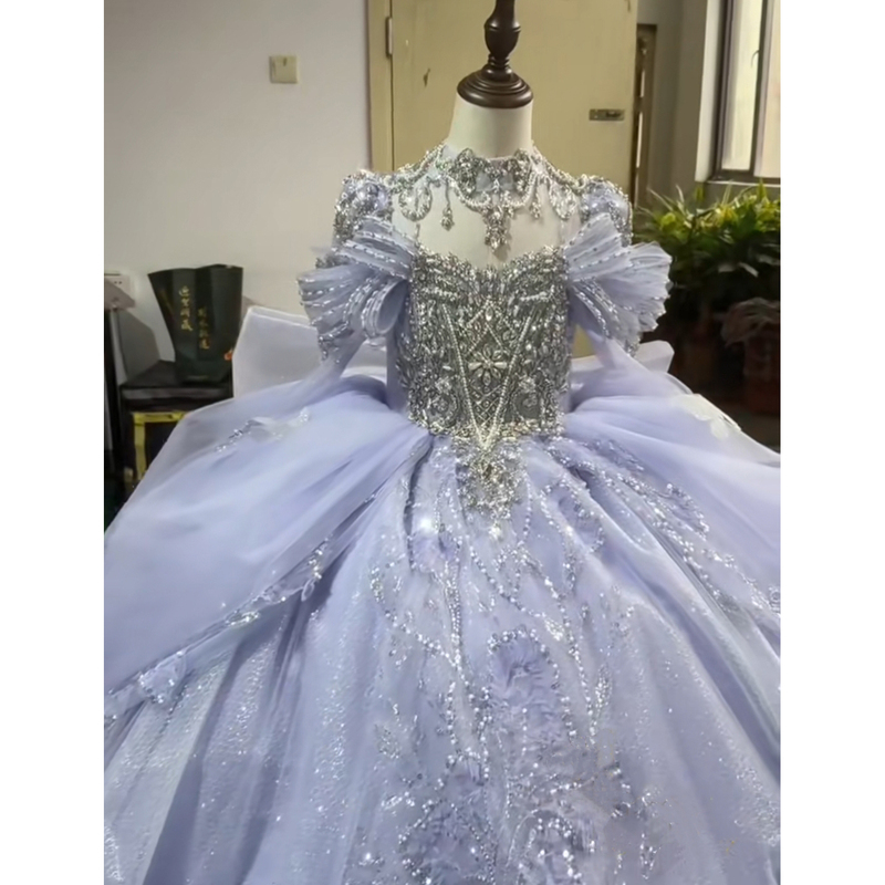 Girls' Birthday Host High-End Luxury Princess Evening Dress 2026 New Model Children's Runway Stunning Performance Gown