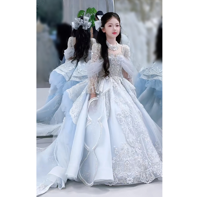 Girls' Catwalk Evening Dress 2026 New Classy Accessible Luxury Princess Birthday Tutu Skirt Host Piano Performance Dress Girls' Catwalk Evening Dress 2026 New Classy Accessible Luxury Princess Birthday Tutu Skirt Host Piano Performance Dress