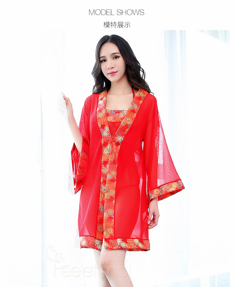 Tạp dề đồ lót phụ nữ sexy người lớn thiết lập cổ điển tòa án thiên nga đồ ngủ cực cám dỗ sexy chất béo mm dây đeo màu đỏ mặc đồ ngủ đẹp
