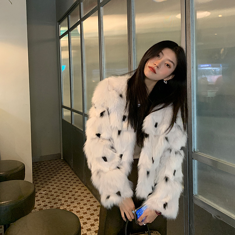 Jenny Fur 2022 new light luxury BAO WEN Finland imported fox fur coat female winter young style