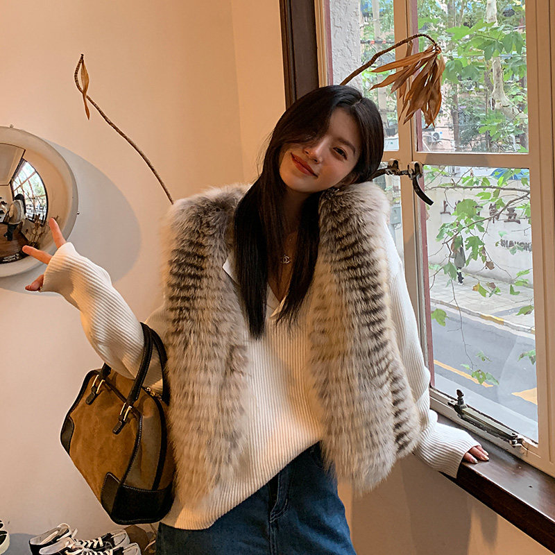 Jenny Fur Fox Fur Vest Short 2022 New Imported Jindao Fox Vest Female Young Coat