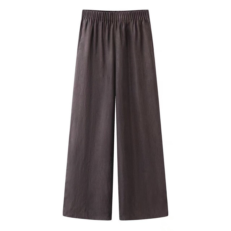 Mm Mall Same Style 2026 Summer New High-Waisted Slimming Wide-Leg Pants Versatile Drapey Straight Casual Pants 2176