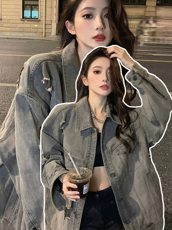 Korean Style Early Spring Couple's Denim Jacket for Women 2026 Early Autumn New Trendy Versatile Retro Jacket Top