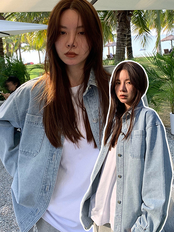 Korean Chic Denim Shirt Jacket for Women 2026 Early Spring and Autumn New Casual Versatile Loose Jacket Top
