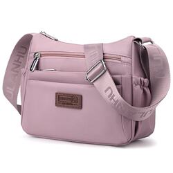 2024 New Large Bag with Zipper Compartment, Summer Women's Bag, Travel Bag, Fashionable Nylon Oxford Cloth Shoulder Crossbody Bag
