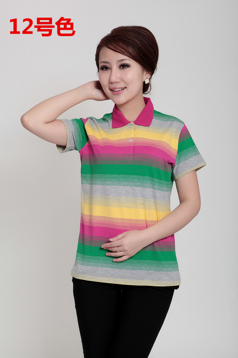 Mùa hè 2018 mới cho phụ nữ trung niên áo thun cotton trung niên mẹ béo nạp áo sơ mi ngắn tay 5xl áo phông đen nữ