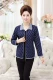 Phụ nữ trung niên và cao tuổi áo khoác cardigan cotton mùa xuân cộng với size mẹ béo mặc áo khoác mùa xuân và mùa thu áo len ngắn giản dị - Áo khoác ngắn