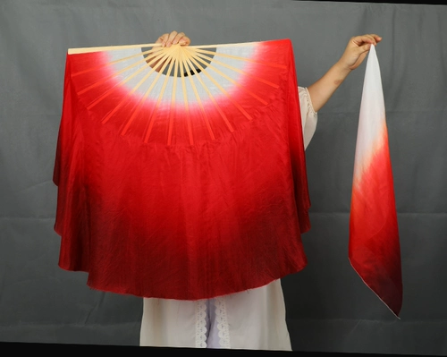 Семь -двойной магазин более 20 цветов, настоящий шелк Wanjiang Dance Fan Fan Plaza Double Double -Shard Darked Red Extended Jiazhou Yangge Fan Fan Fan Fan Fan Fan