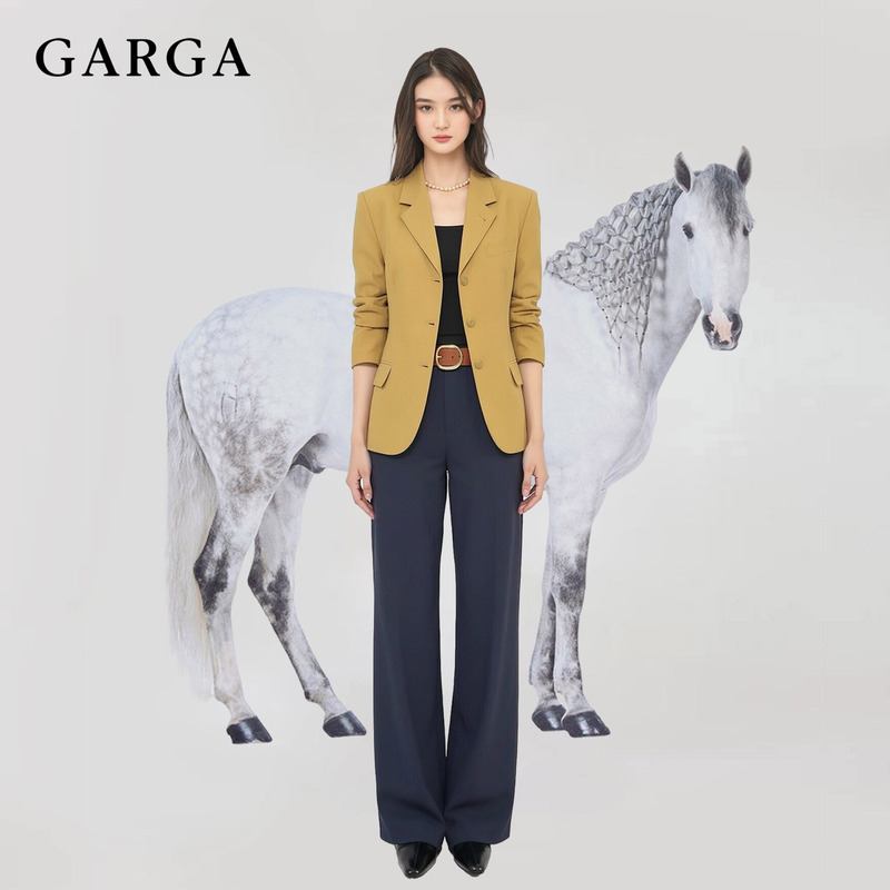 Tan Songyun's Same Style Yellow Blazer for Women 2026 New Elegant Socialite High-End Petite Suit Set
