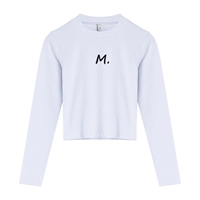 Белые буквы M короткая модель