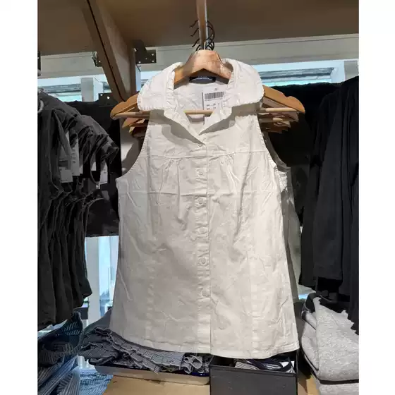 Brandy Bm Pure Cotton Girly White Doll Collar Lace Vest Women's Sleeveless Shirt Top Bm Style