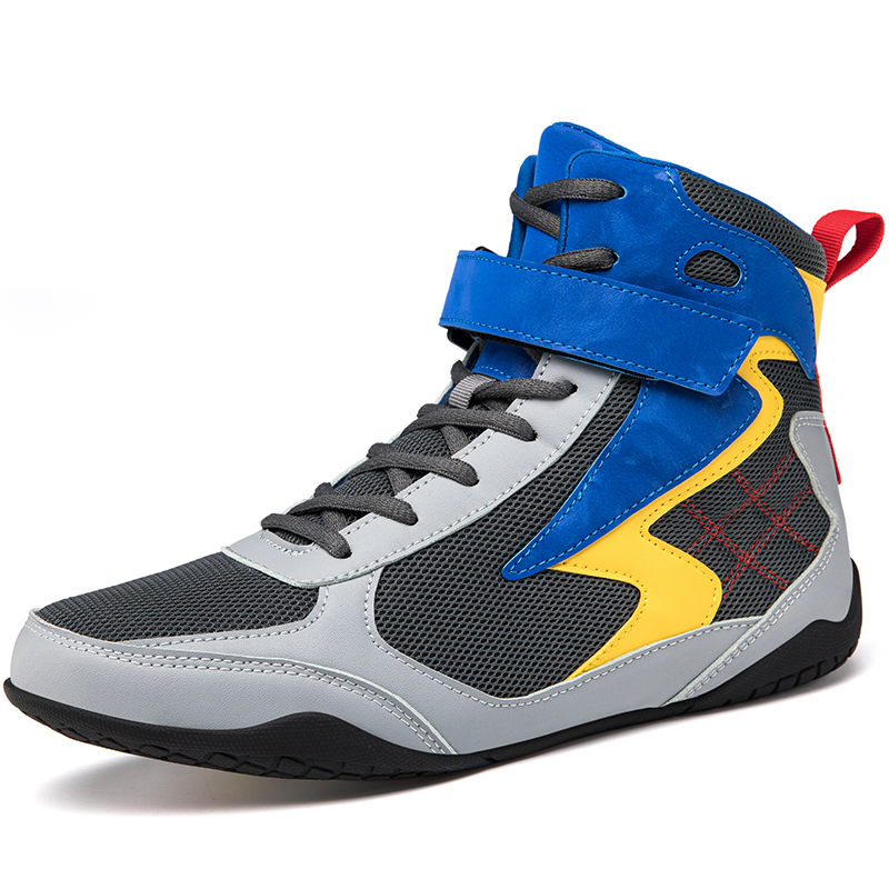 Indoor Fitness Boxing Shoes Weightlifting Competition Professional Deep Squatting Shoes Men and women High-cylinder loose Shoe-fighting training Wrestling Boots