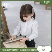 Cicie trẻ em xuân hè 2019 phong cách mới cotton trắng bé gái áo sơ mi bé gái - Áo sơ mi