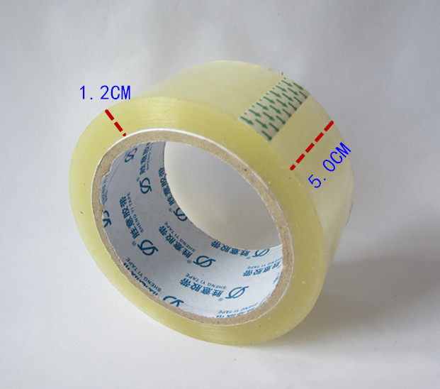Transparent adhesive tape packing tape seal case adhesive tape packing tape 5 0CM wide * 100 yard meat thickness 12MM