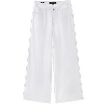 Miss Sixty2024 spring and summer new jeans womens white sexy butterfly waist loose slimming wide leg pants