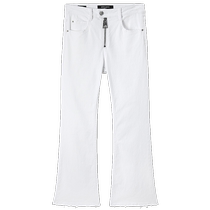 Miss Sixty2024 new summer jeans for women white retro zipper fly design high street bootcut pants