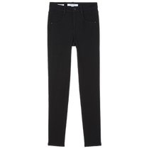 Мисс Сикты2024 весна новые джинсы женские черные дисплей стройные маленькие ножные карандашные брюки эластичные 100 круг