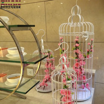European wrought iron bird cage decoration metal bird cage flower rack wedding ornaments clothing shooting props White large wholesale