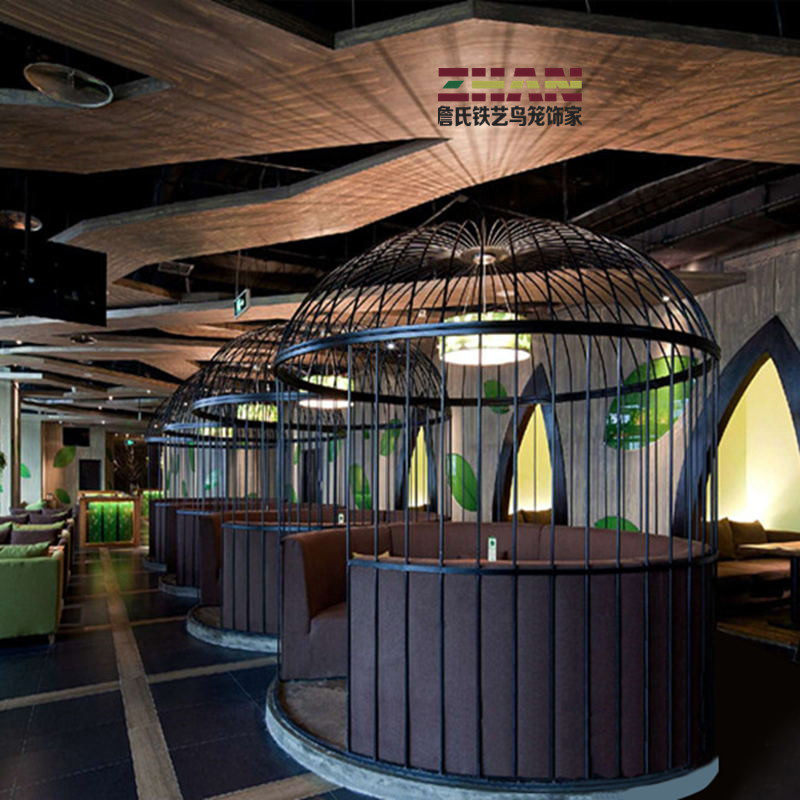 European-style wrought metal birdcage shopping mall decoration clothing store Birdcage Yurt Hotel bar large birdcage design