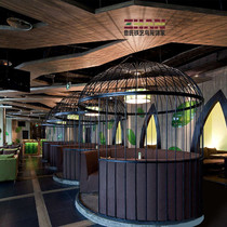 European-style wrought metal birdcage shopping mall decoration clothing store Birdcage Yurt Hotel bar large birdcage design