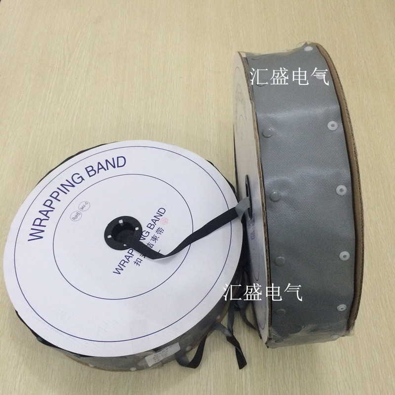 Environmental protection flame retardant PC-100 buckle end with cable protection sleeve Buckle distance 80mm a roll of 75 meters