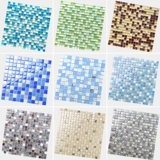 Средиземноморская раковина европейская стеклянная хрустальная мозаичная мозаичная плитка Фоновая стена головоломка гостиная кухонная наклейка туалет