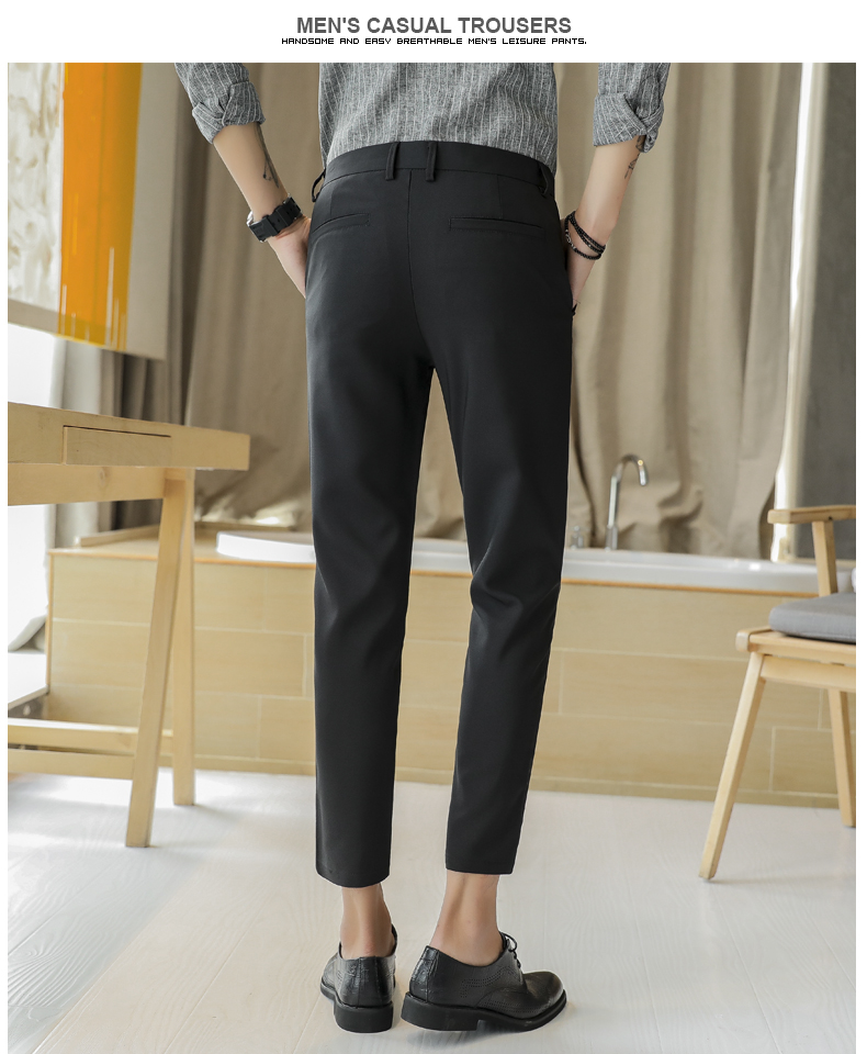 Mùa thu chín điểm quần nam phiên bản Hàn Quốc của giới trẻ Slim chân xu hướng miễn phí quần bó sát Anh shop thời trang nam